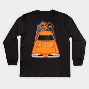 Dodge Coronet Super Bee 1970 - orange Kids Long Sleeve T-Shirt